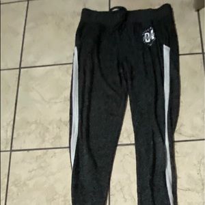 Black Joggers With A White Stripe